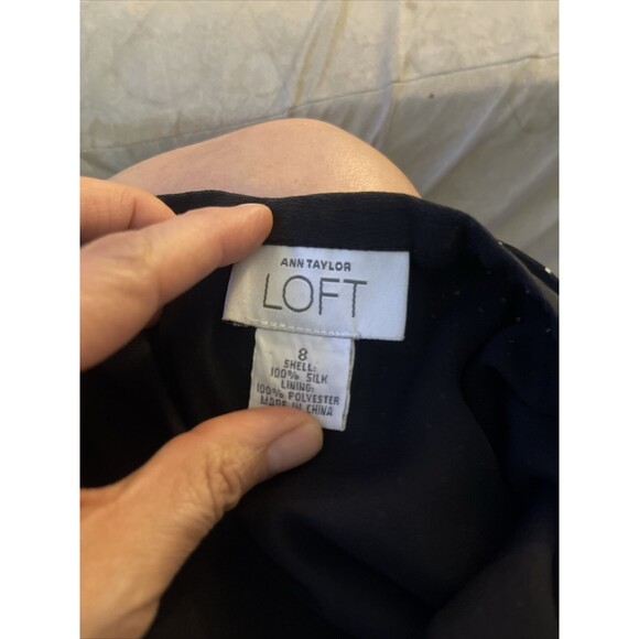 Loft Womens Skirt Size 8 Silk Pleated Business Wear Corporate Corpcore Office - Picture 3 of 9